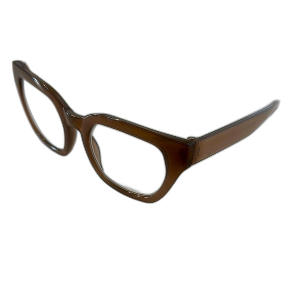 NWOT LOFT Stylish Classic Womens Reading Glasses +2.50 Strength Mink Brown Clear - Picture 3 of 11